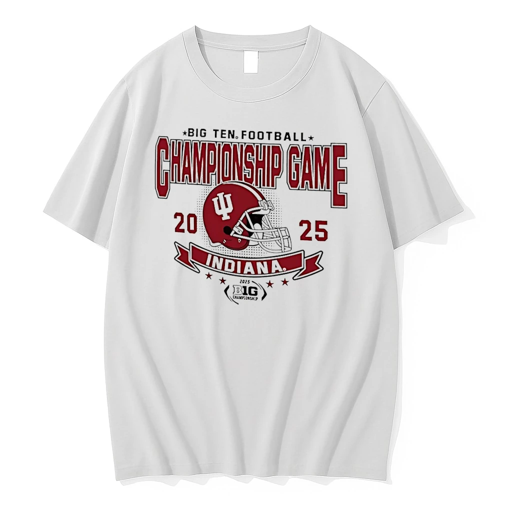 Indiana Hoosiers 2025 Big 10 Football Championships Helmets Shirts