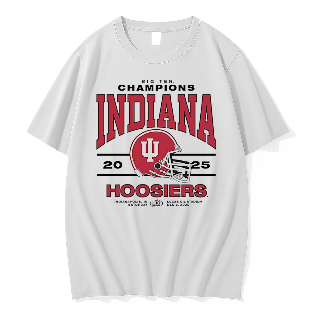 Indiana Hoosiers 2025 Big Ten Champions Helmet Classic Shirts