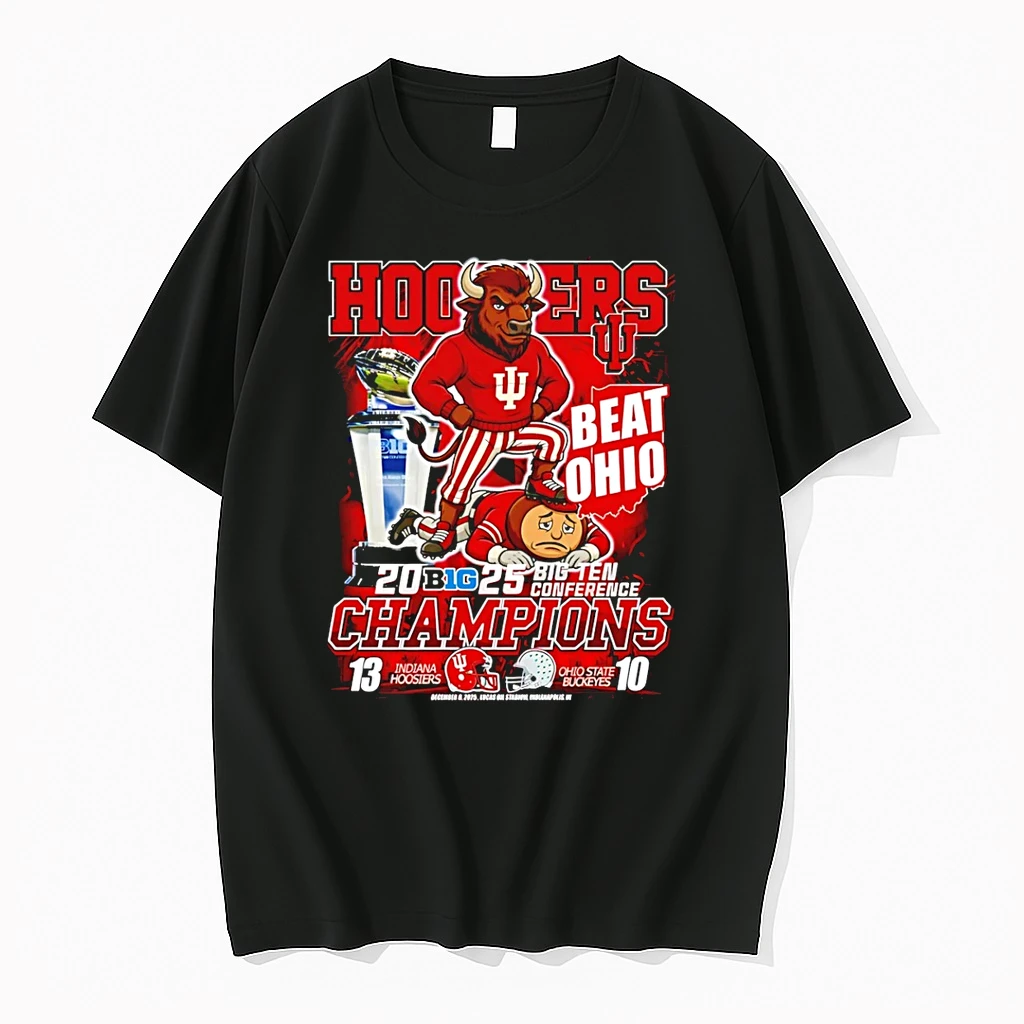 Indiana Hoosiers 2025 Big Ten Conference Champions Beat Ohio Mascot Shirts