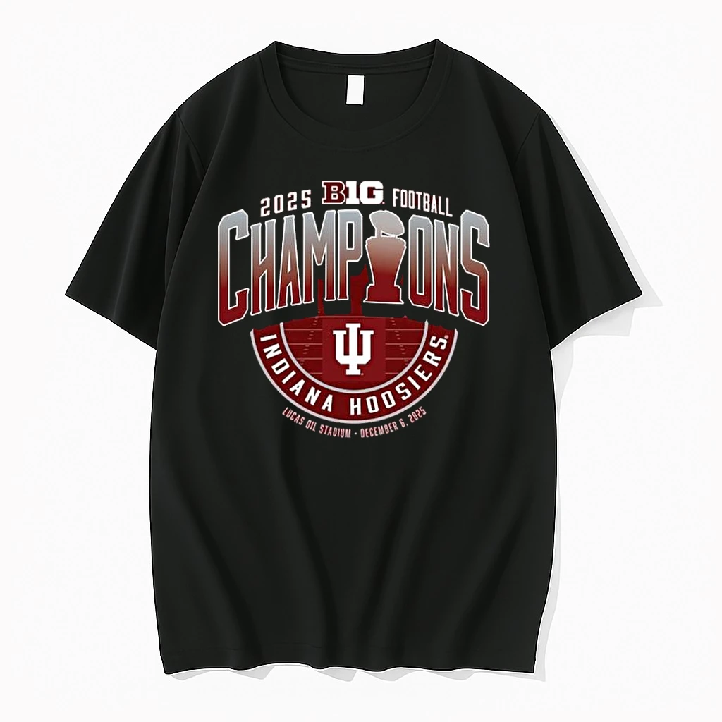Indiana Hoosiers 2025 Big Ten Football Champions Locker Room Shirts