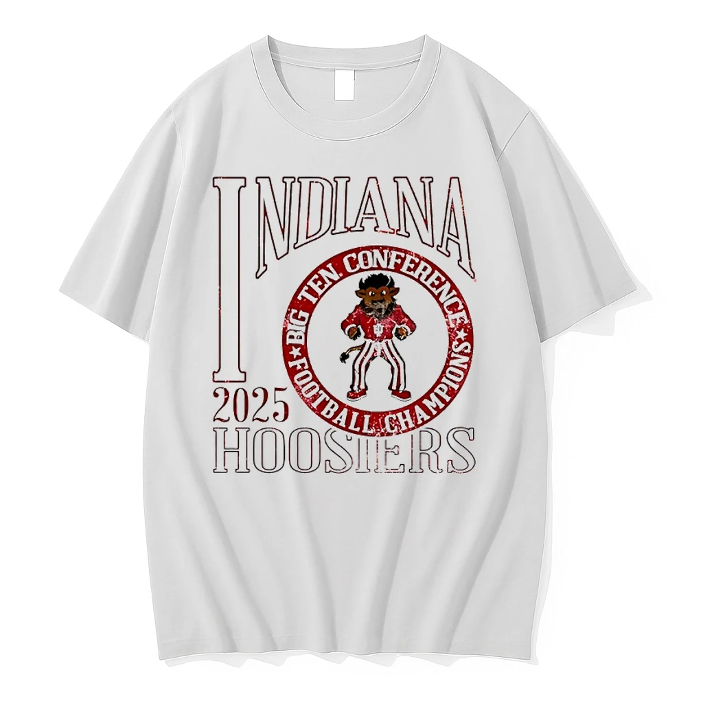 Indiana Hoosiers 2025 Big Ten Football Champions Mascot Vintage Shirts