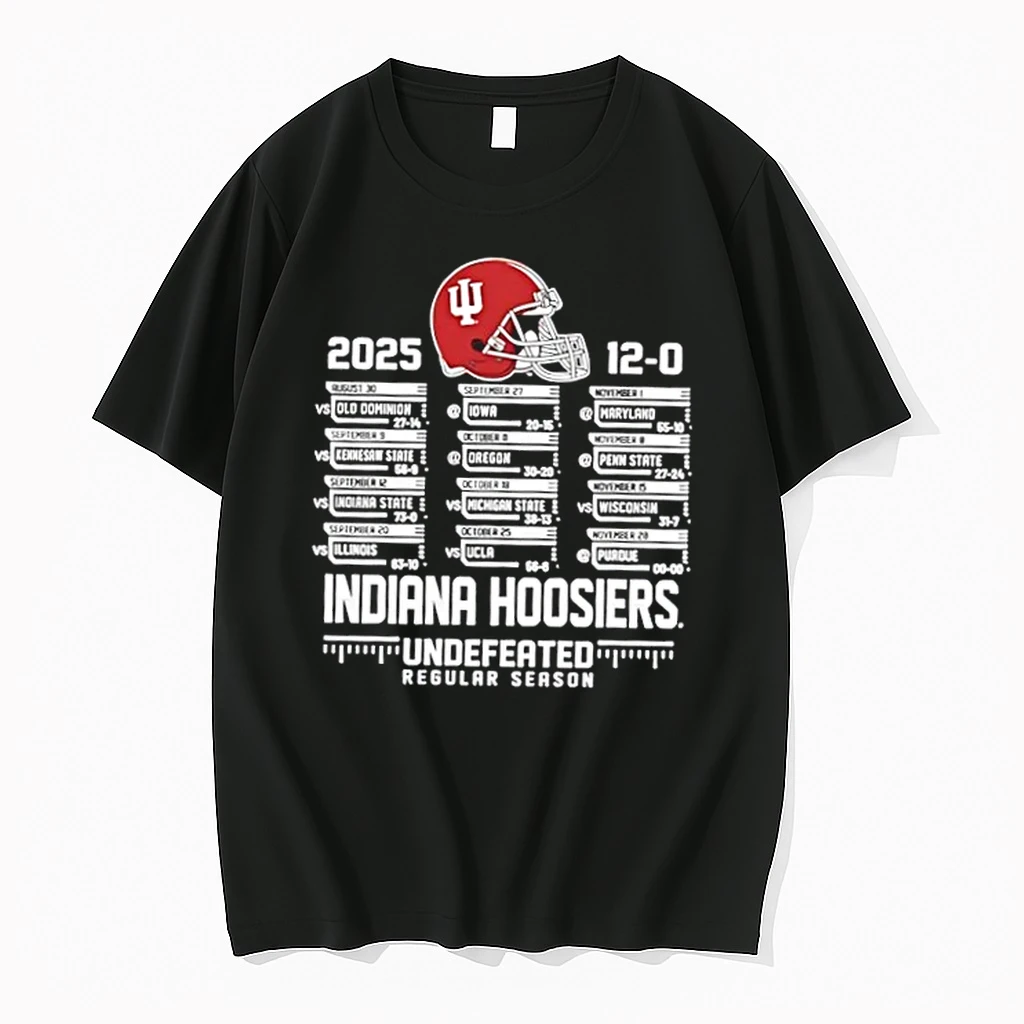 Indiana Hoosiers 2025 Undefeated Regular Season 12 0 Shirts
