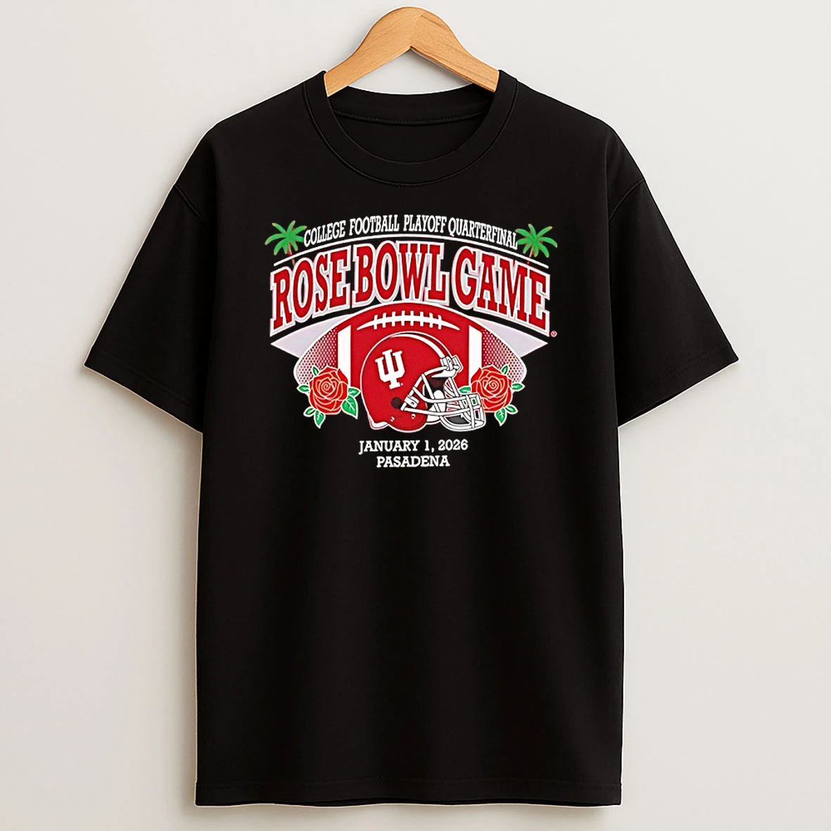 Indiana Hoosiers 2026 Cfpq Rose Bowl Game Helmet Shirts
