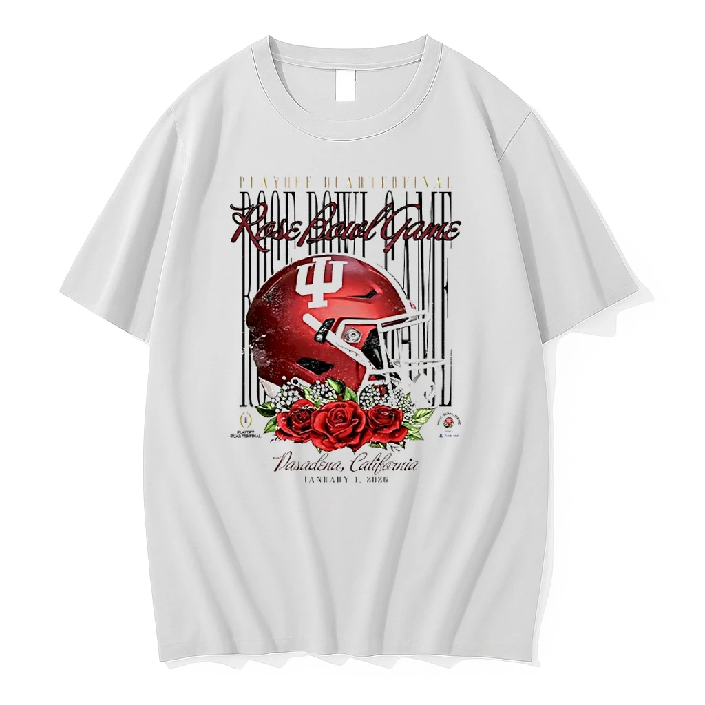 Indiana Hoosiers 2026 Playoff Quarterfinal Rose Bowl Game Helmet Shirts