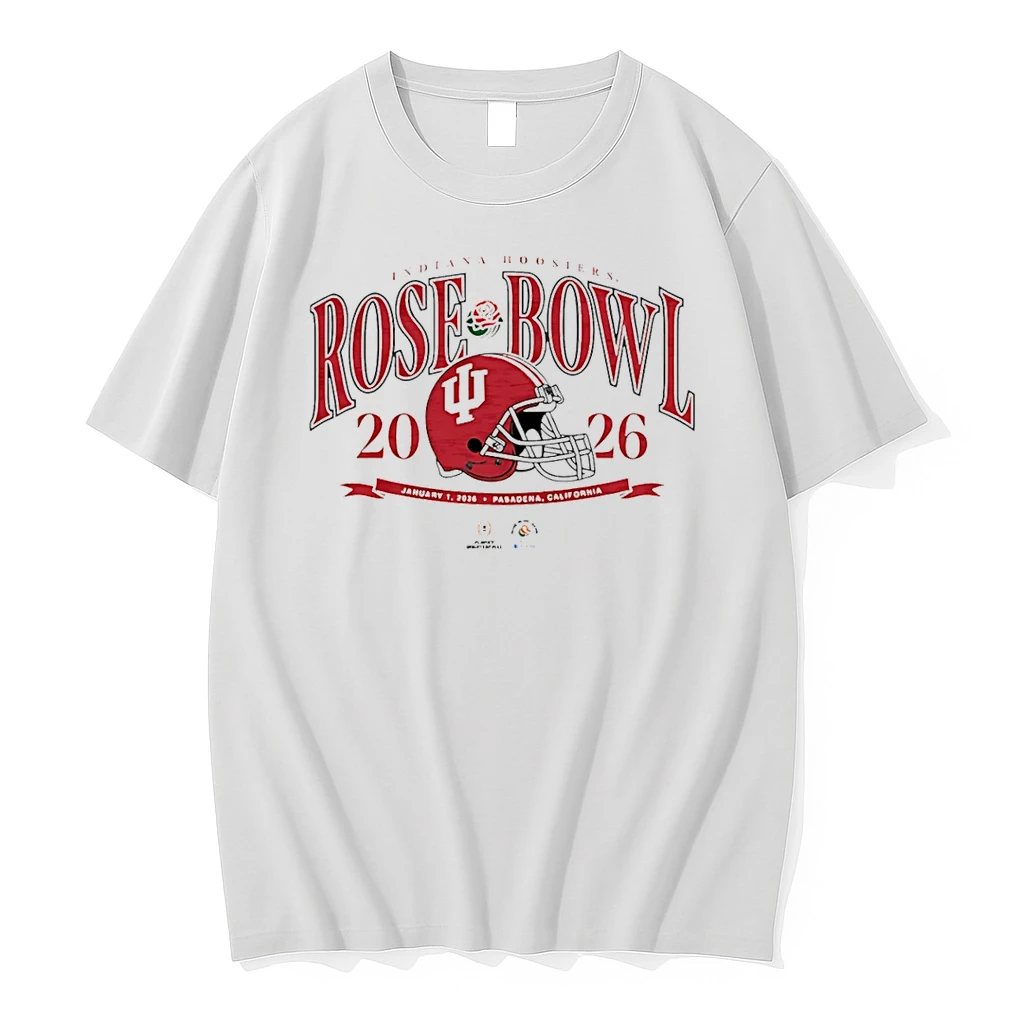 Indiana Hoosiers 2026 Rose Bowl Ash Helmet Shirts
