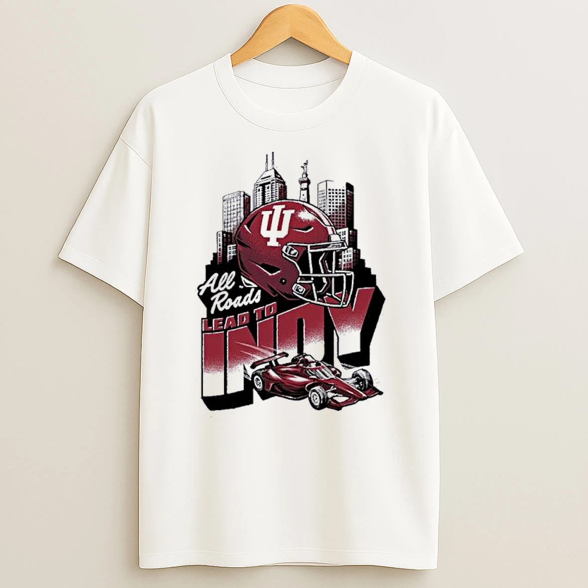 Indiana Hoosiers All Roads Lead To Indy Big 10 Championships Shirts