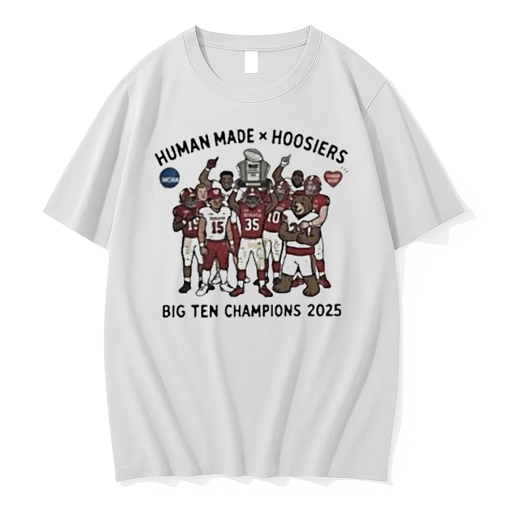 Indiana Hoosiers Big Ten Championship 2025 Winner Cfp Ncaa Human Made Shirts