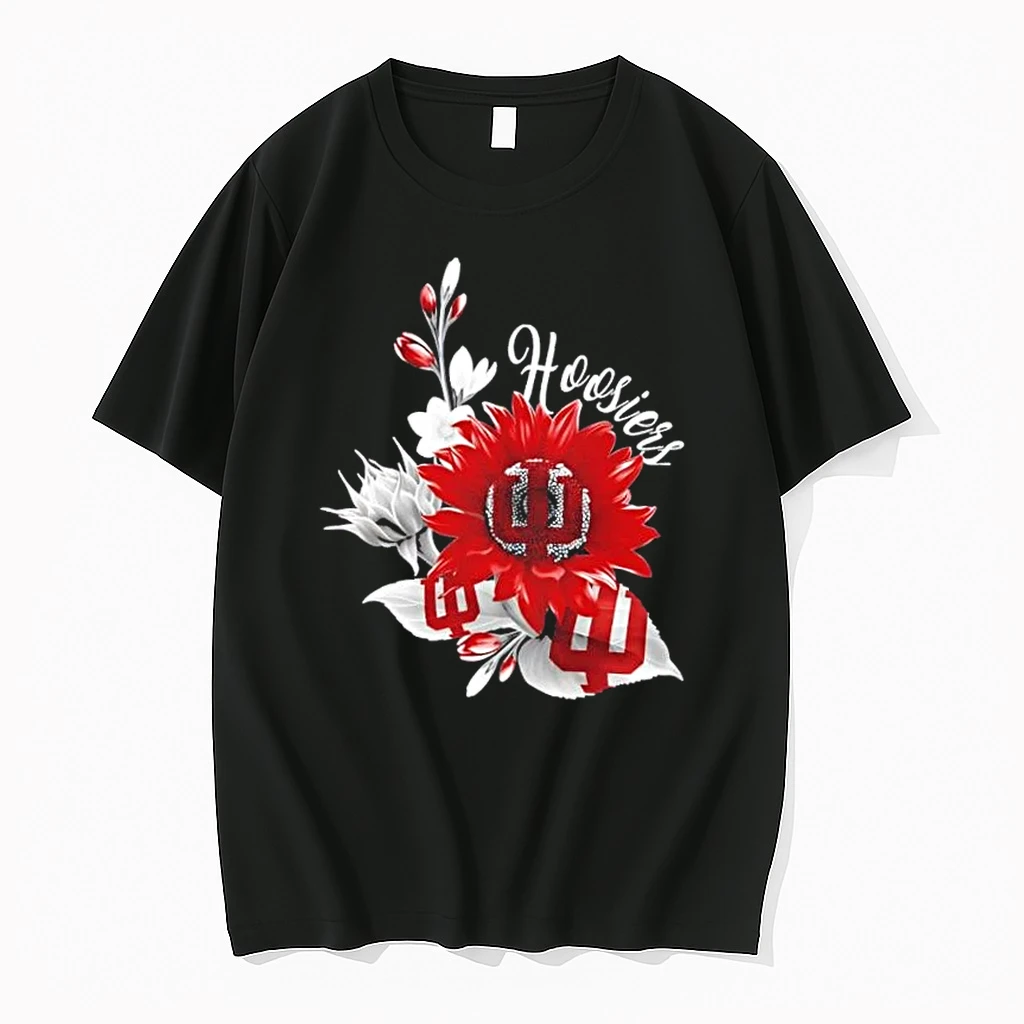 Indiana Hoosiers Football X Sunflower Floral Shirts