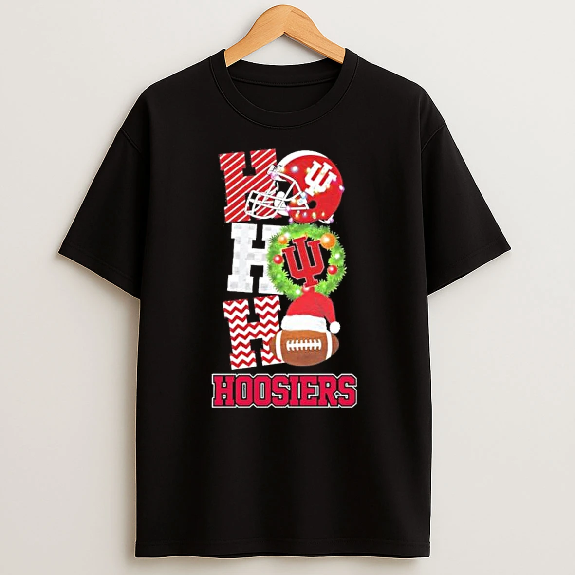 Indiana Hoosiers Ho Ho Ho Hoosiers Christmas Shirts