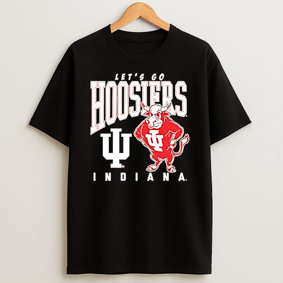 Indiana Hoosiers Mascot Bison Lets Go Hoosiers Shirts