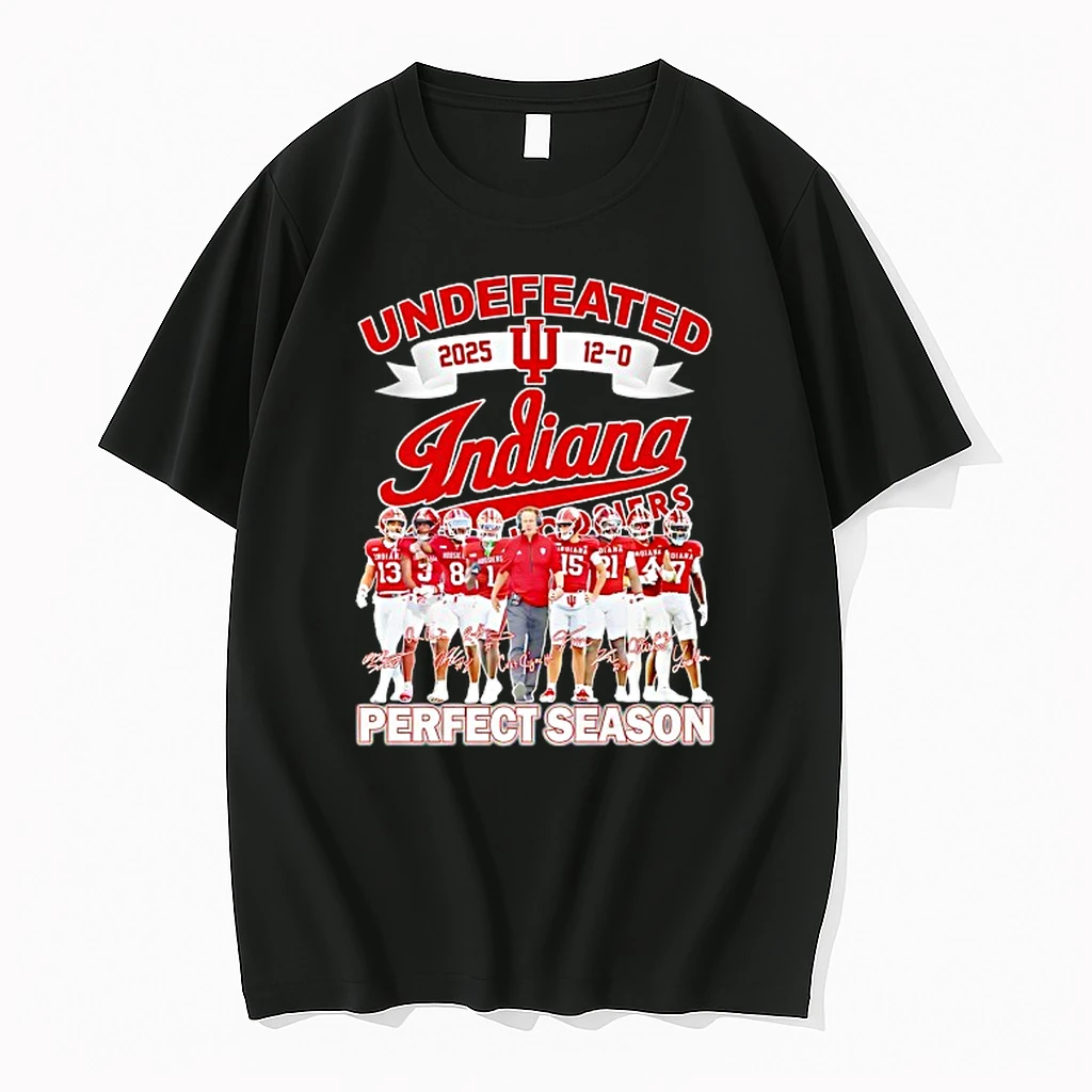 Indiana Hoosiers Undefeated 2025 12 0 Players And Signature Perpect Season Shirts