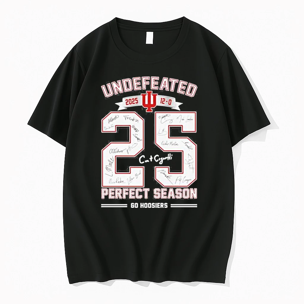 Indiana Hoosiers Undefeated 2025 Perfect Season 12 0 Go Hoosiers Shirts