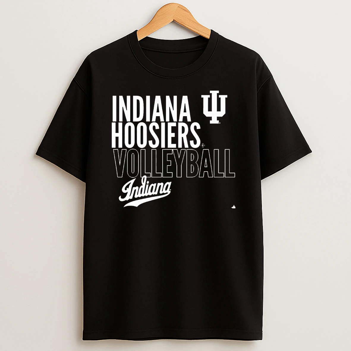 Indiana Hoosiers Volleyball Text Logo Overlayy Shirts