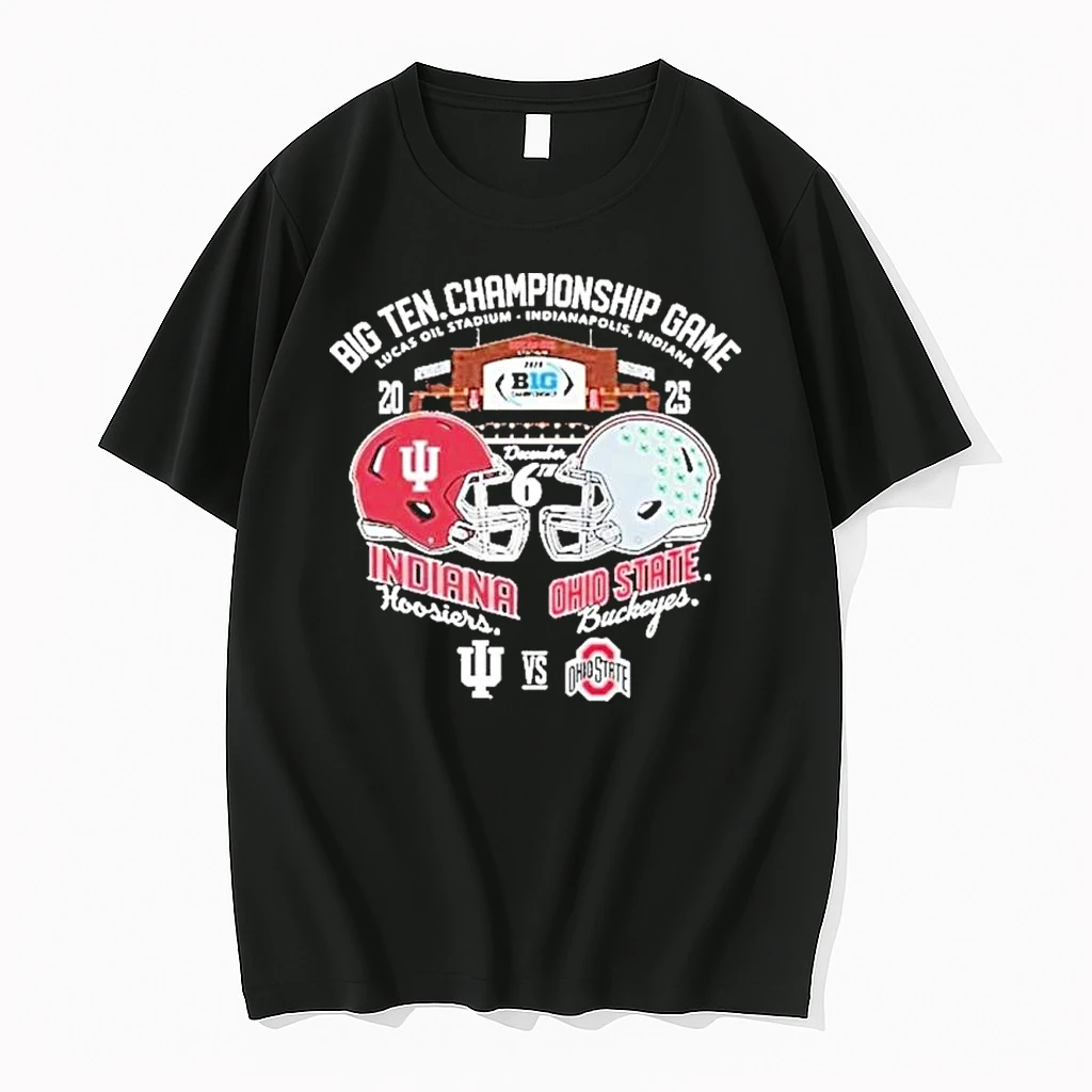 Indiana Hoosiers Vs Ohio State Buckeyes Head To Head Big Ten 2025 Football Championship Matchup Shirts