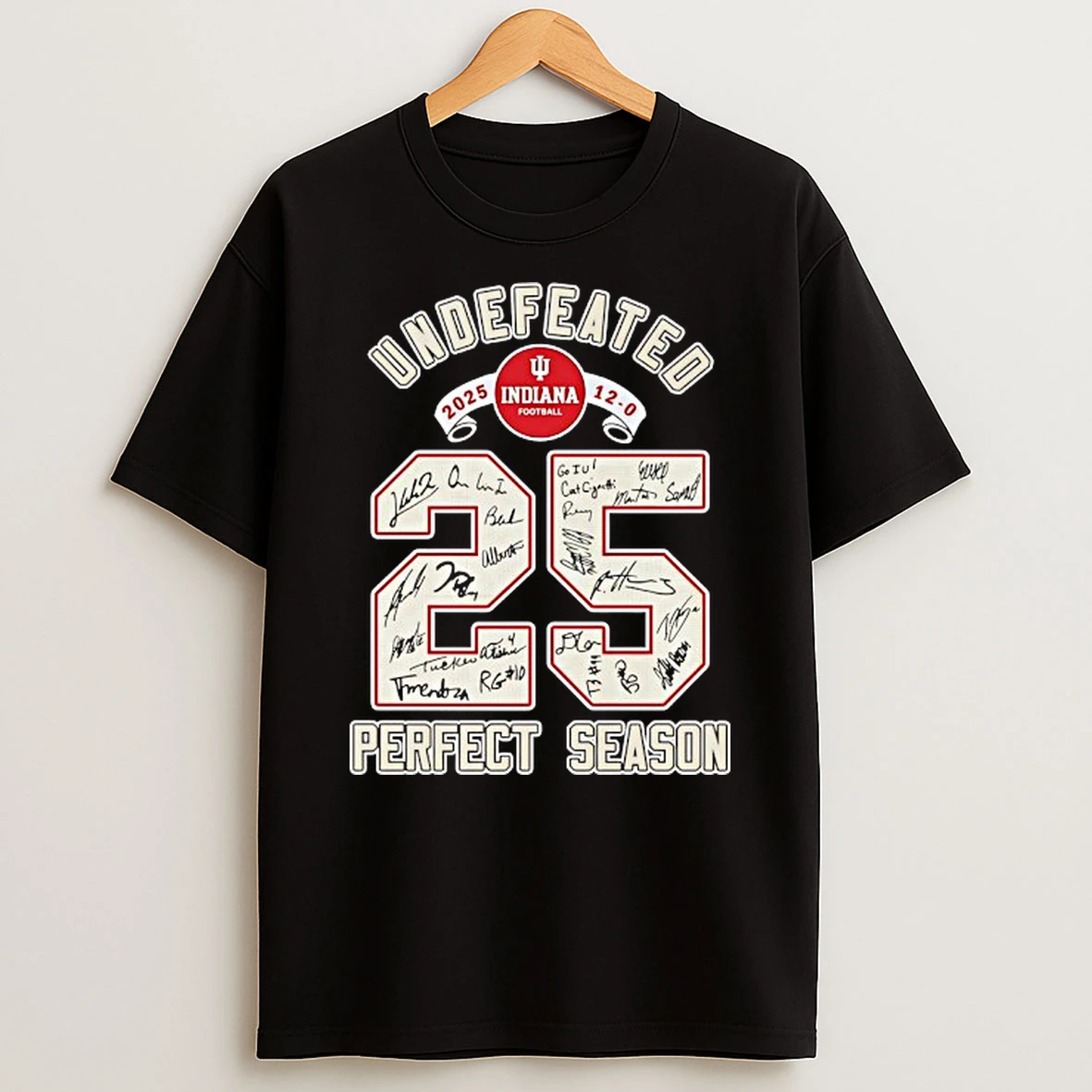 Indiana Hoosiers Undefeated Perfect Season 2025 Legends Signature Shirts