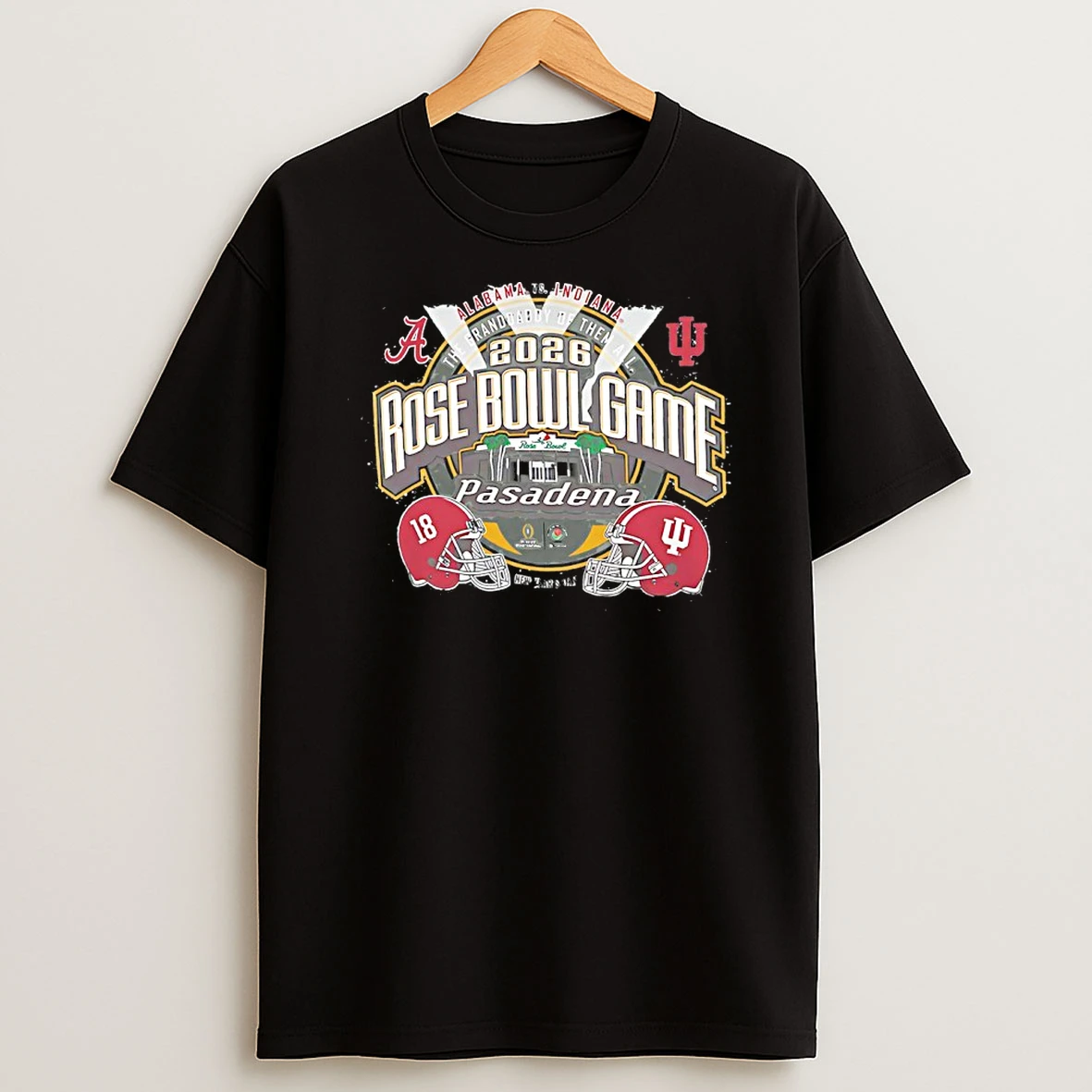 Indiana Vs Alabama Football 2026 Rose Bowl Head To Head Stadium Shirts
