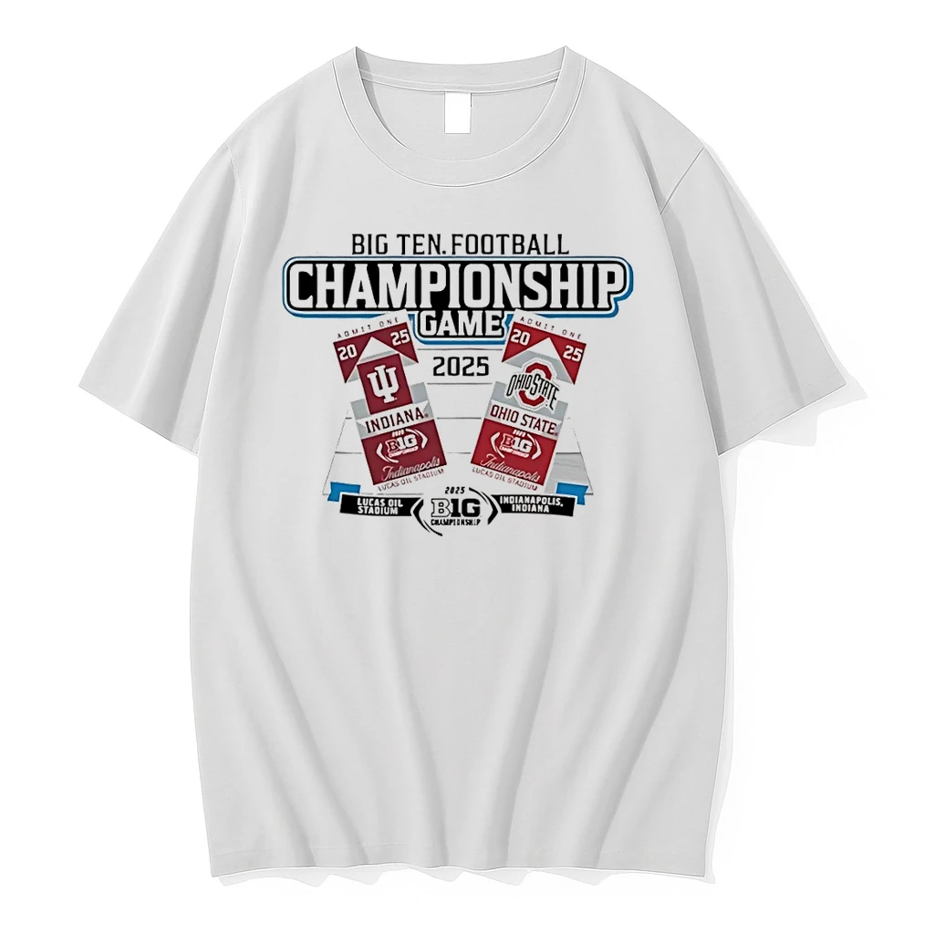 Indiana Vs Ohio State Big Ten Grey 2025 Football Championship Tickets Shirts
