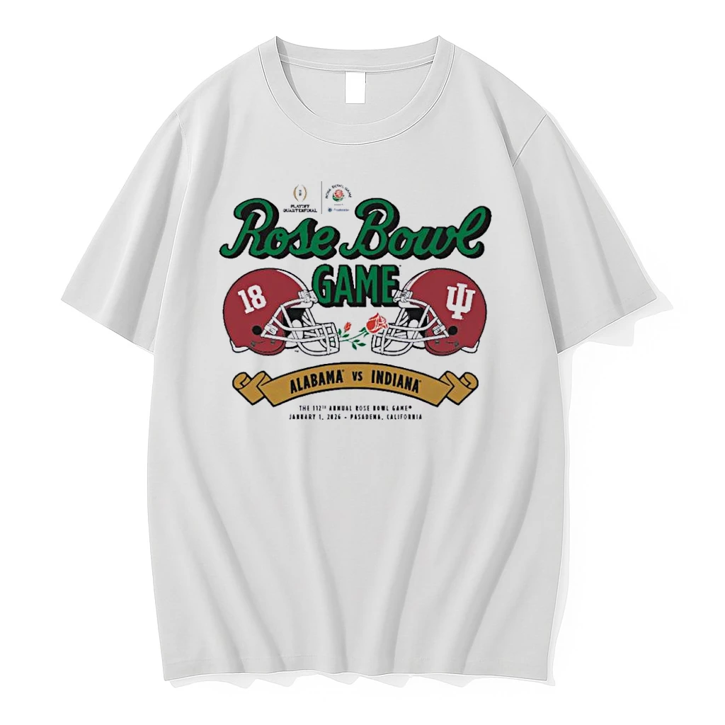 Indiana Vs Alabama 2026 Rose Bowl Game Helmet Shirts