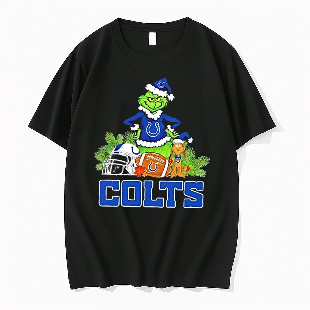 Indianapolis Colts Football X Grinch Merry Christmas Graphic Shirts