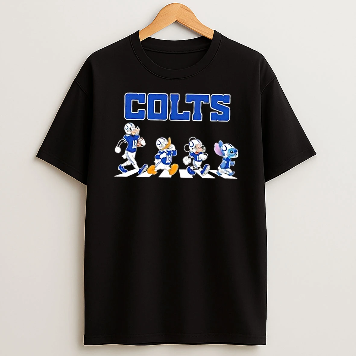 Indianapolis Colts X Disney Stitch Mickey Donald Duck Goofy Abbey Road Shirts