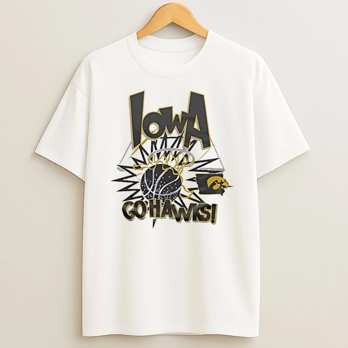 Iowa Hawkeyes Basketball Slam Go Hawks Shirts