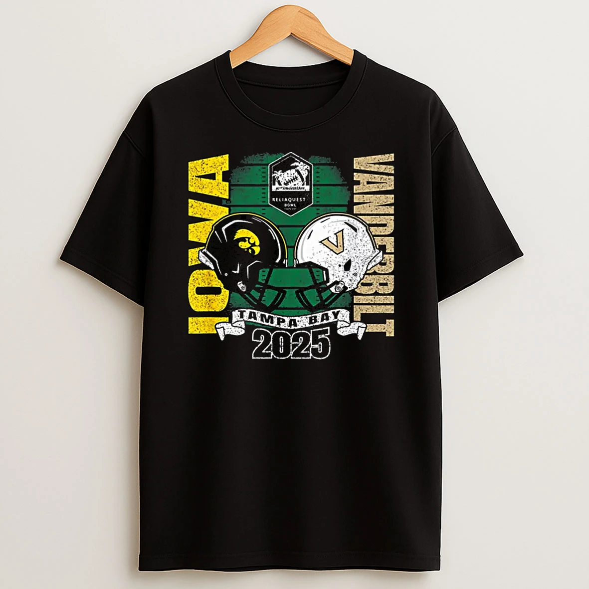 Iowa Hawkeyes Vs Vanderbilt Commodores Reliaquest Bowl 2025 Shirts