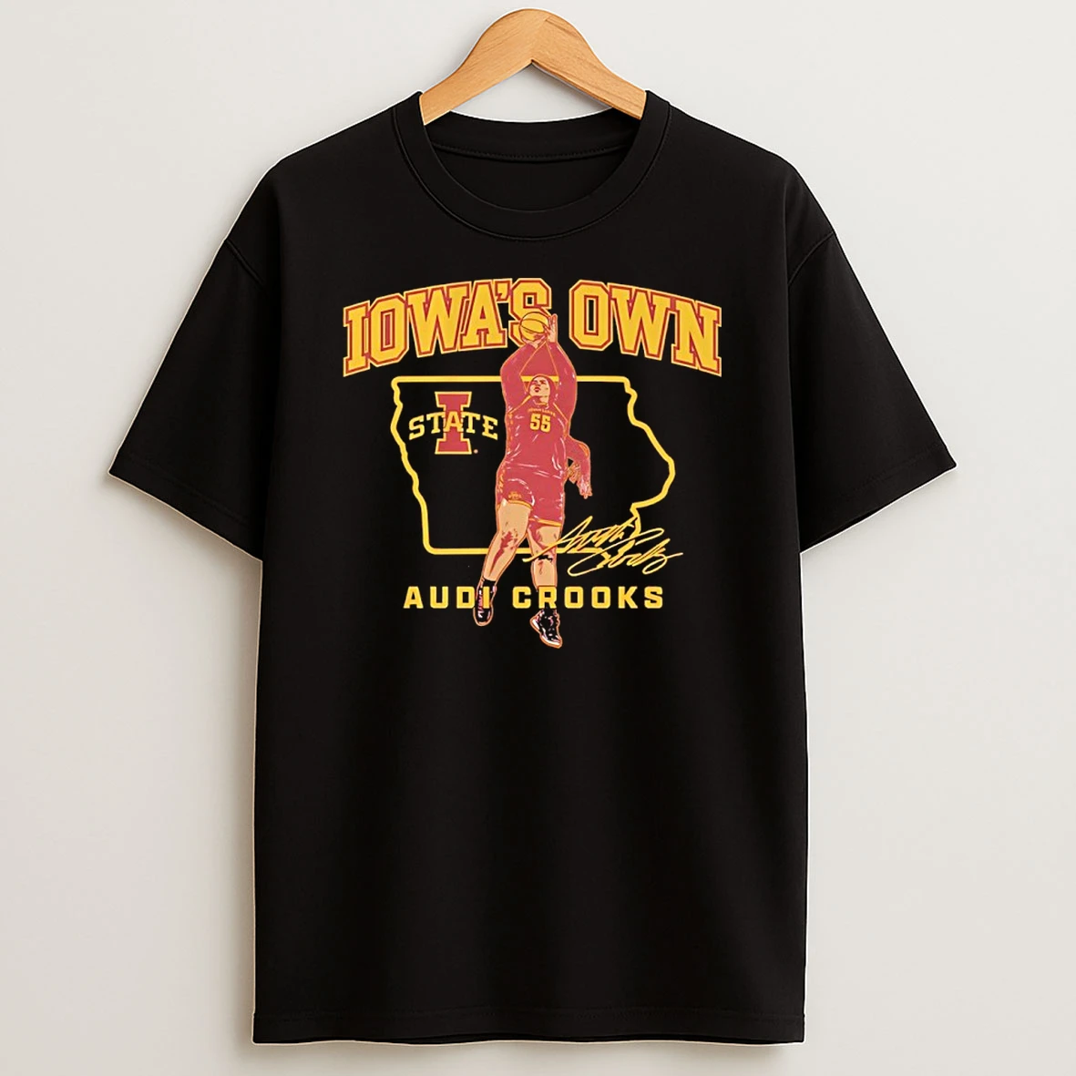Iowas Own Audi Crooks State Star 2025 Big 12 Womens Basketball Shirts