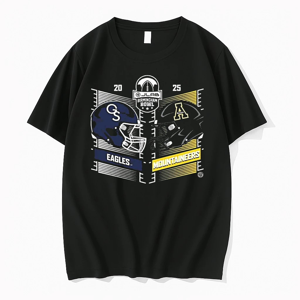 Jlab Birmingham Bowl 2025 Georgia Southern Vs Appalachian State Matchup Helmet Shirts
