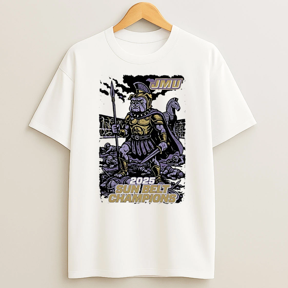 Jmu Dukes 2025 Sun Velt Champions Mascot Shirts