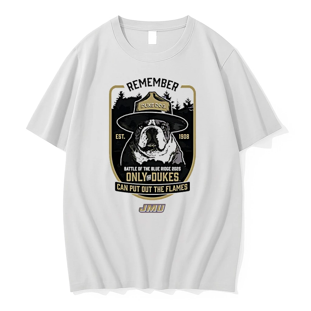 Jmu Dukes Smokey The Duke Dog Battle Of The Blue Ridge 2025 Only The Dukes Can Put Out The Flames Shirts