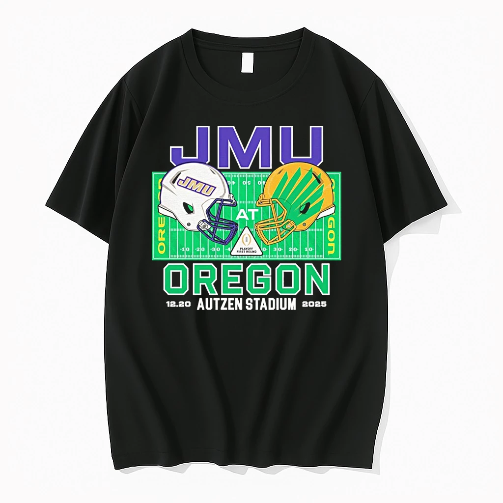Jmu Vs Oregon 2025 College Football Playoff 12 20 Autzen Stadium Shirts