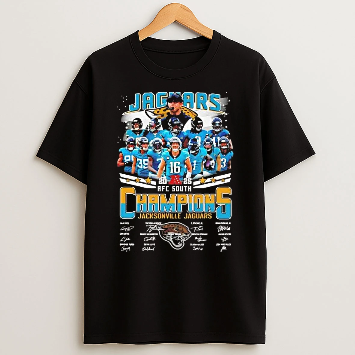Jacksonville Jaguars 2025 Afc South Champions Team Players Shirts