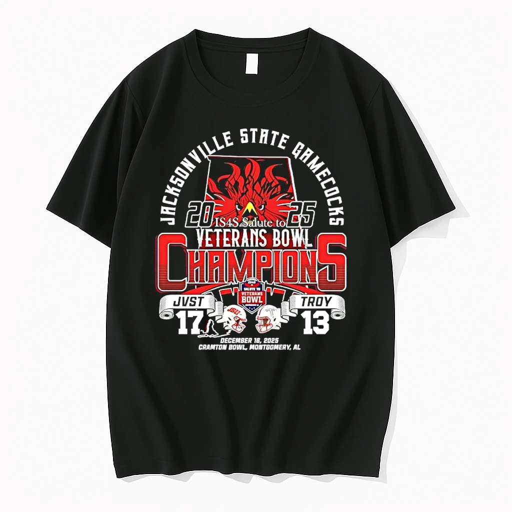 Jacksonville State Gamecocks 2025 Is4s Salute To Veterans Bowl Champions Shirts