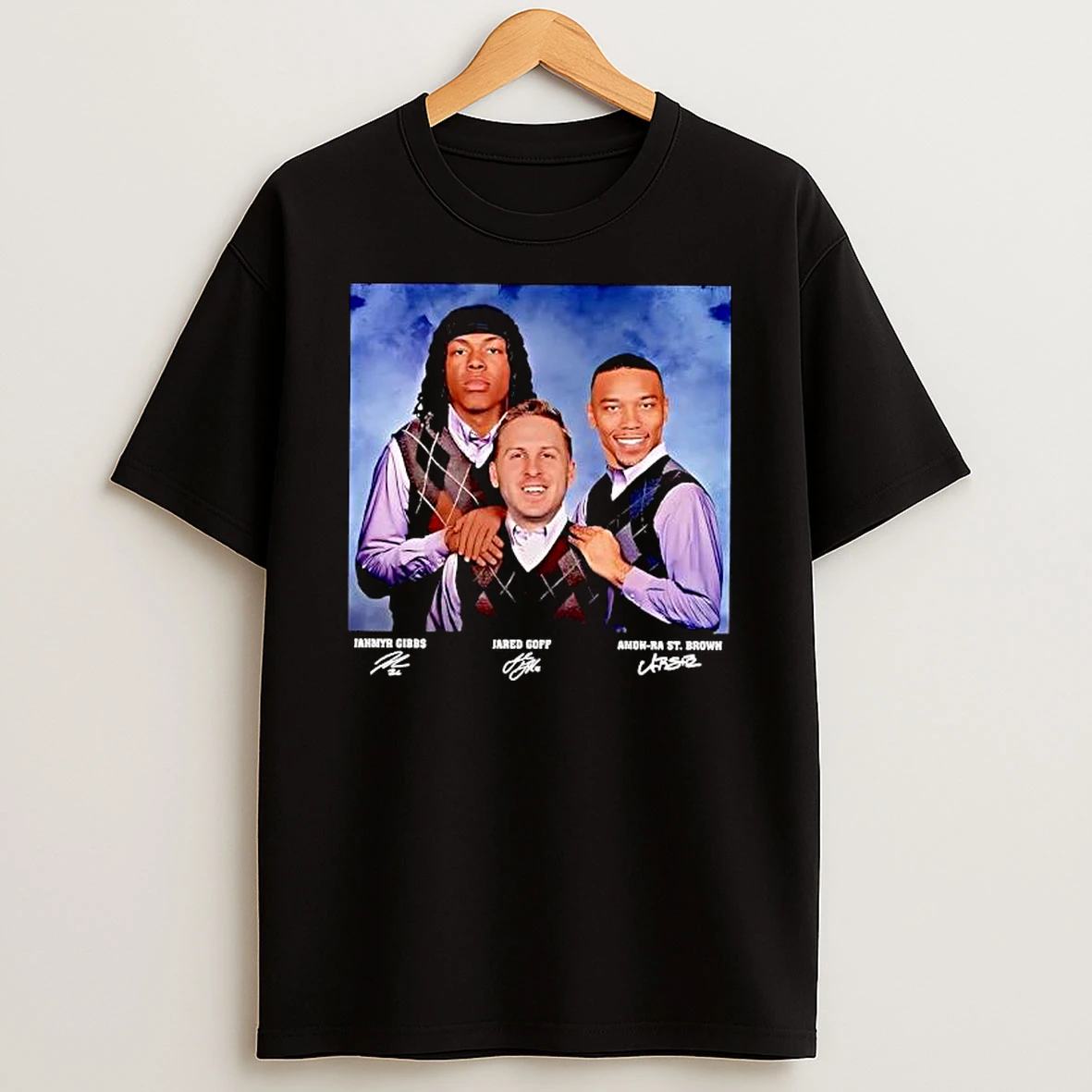 Jahmyr Gibbs Jared Goff Amon Ra St Brown Football Detroit Step Brothers Shirts
