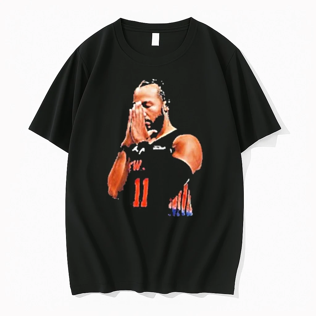 Jalen Brunson New York Knicks 2025 Mvp Clasp Hands In Celebration Shirts
