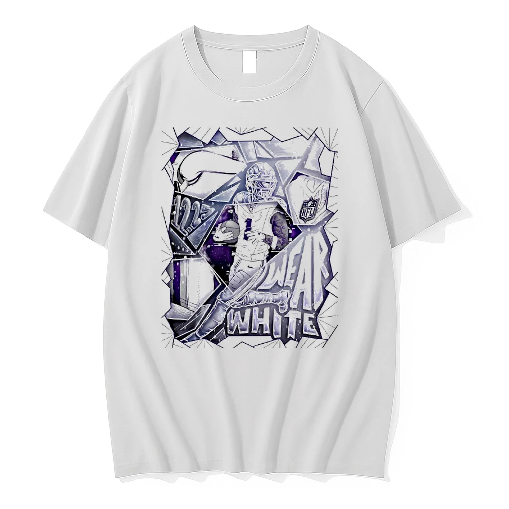 Jalen Nailor Minnesota Vikings Wear White Winter Whiteout Week Shirts