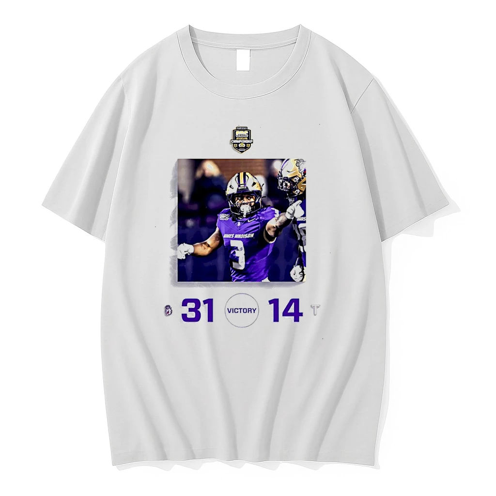 James Madison Dukes 2025 Sun Belt Champions Victory 31 14 Shirts