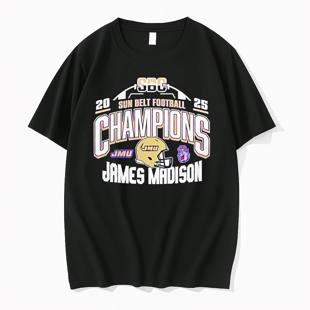 James Madison Dukes Sun Belt Champions 2025 Football Shirts