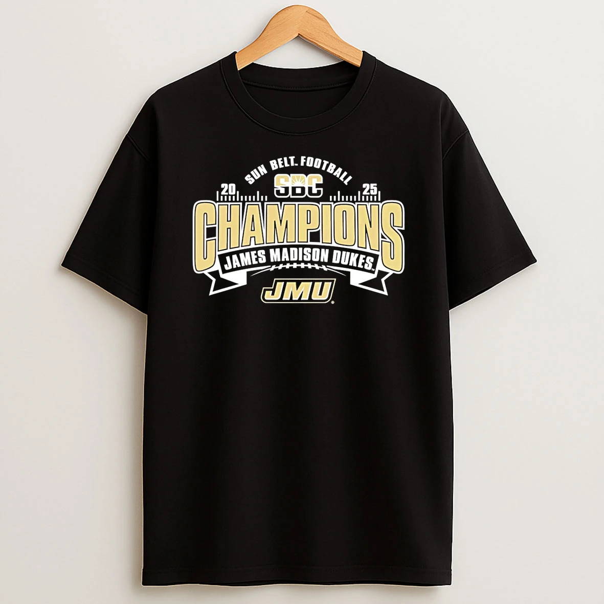 James Madison Dukes Sun Belt Conference Champions Locker Room 2025 Shirts