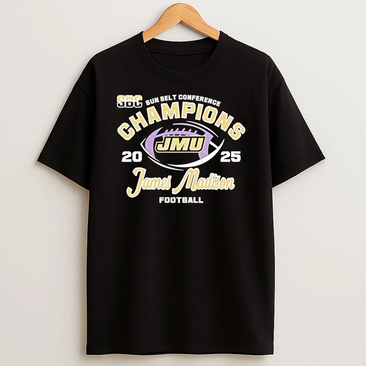 James Madison Dukes Football Sun Belt Conference Champions 2025 Shirts