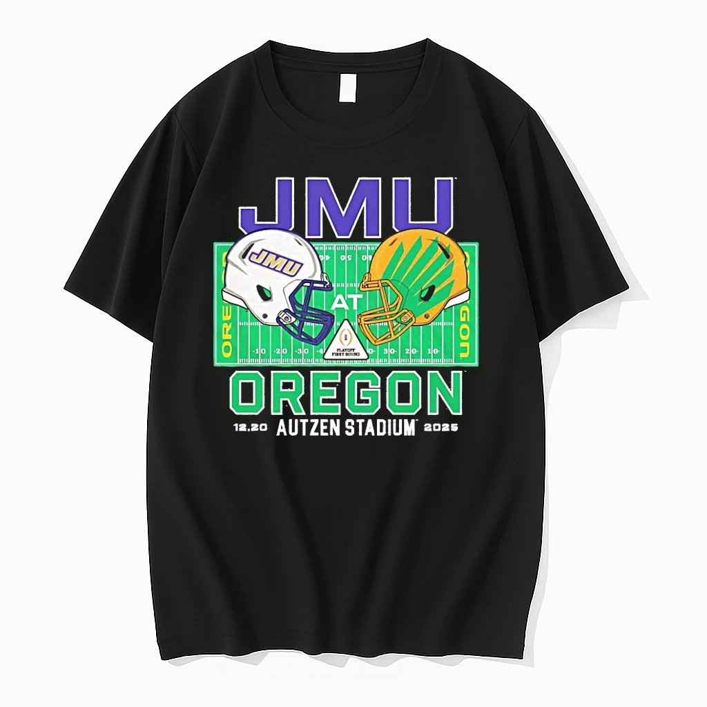 James Madison Dukes Vs Oregon Ducks 2025 College Football Playoff Shirts