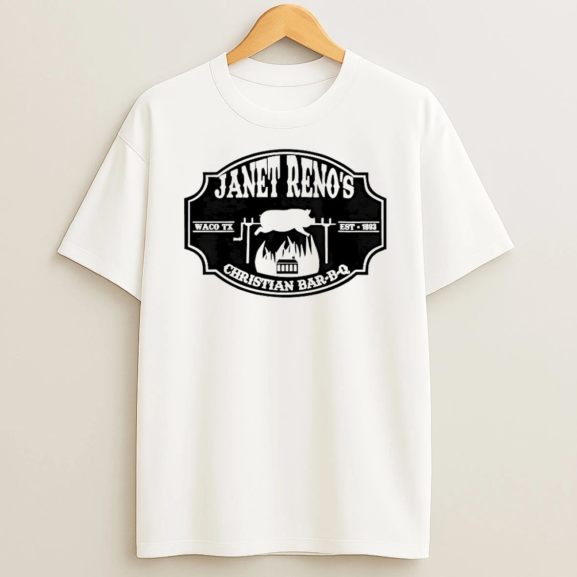 Janet Renos Christian Bar B Q Waco Tx Est 1993 Shirts