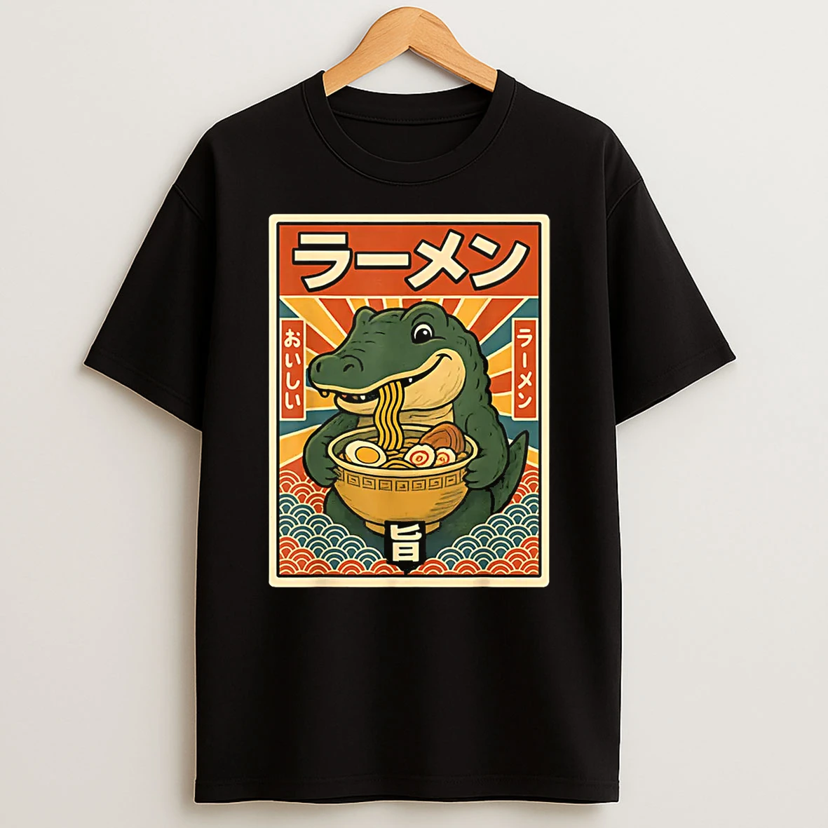 Japanese Ramen Greg Meme Crocodile Cool Shirts