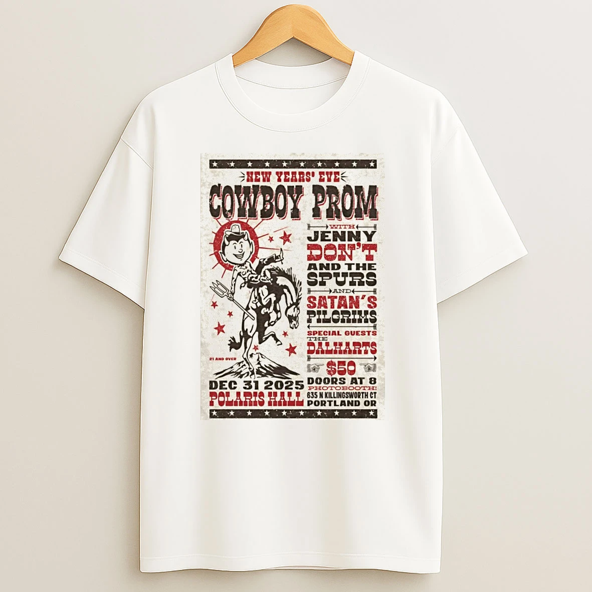 Jenny Dont And The Spurs And Satans Pilgrims 12 31 2025 Portland Nye Shirts