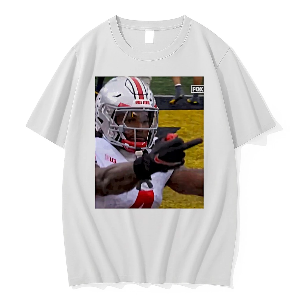 Jeremiah Smith With The Marcus Hall Salute Shirts