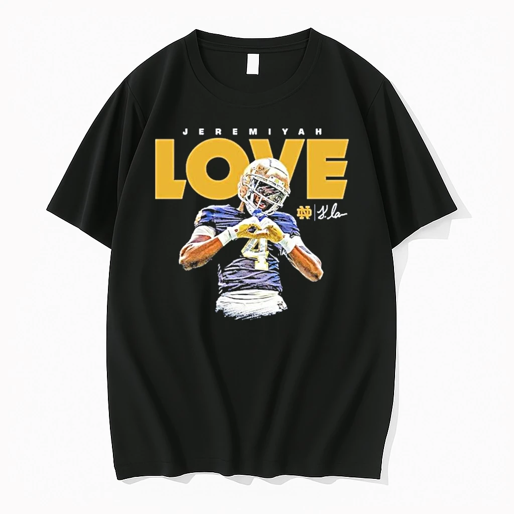 Jeremiyah Love Notre Dame Fighting Irish Celebration Player Shirts