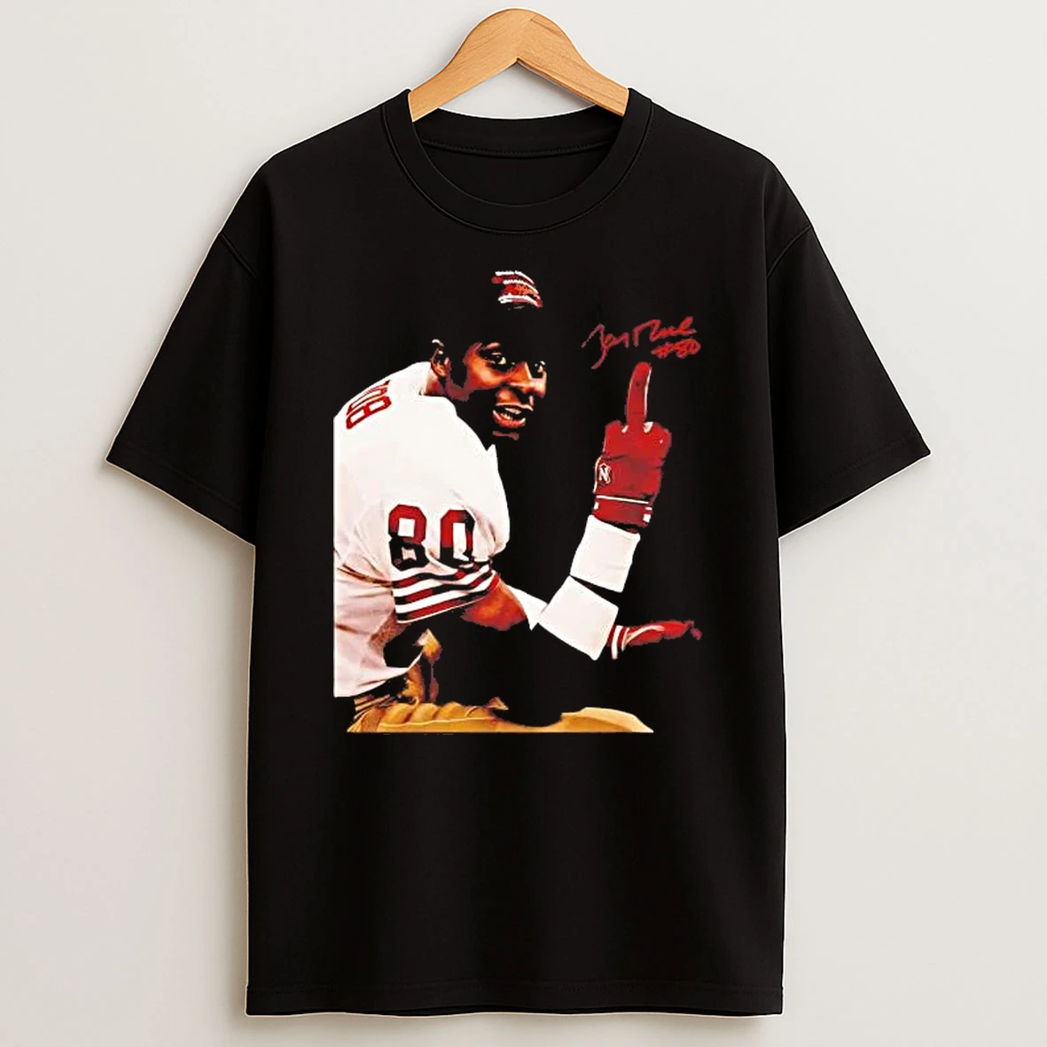 Jerry Rice Middle Finger Signature Vintage Shirts
