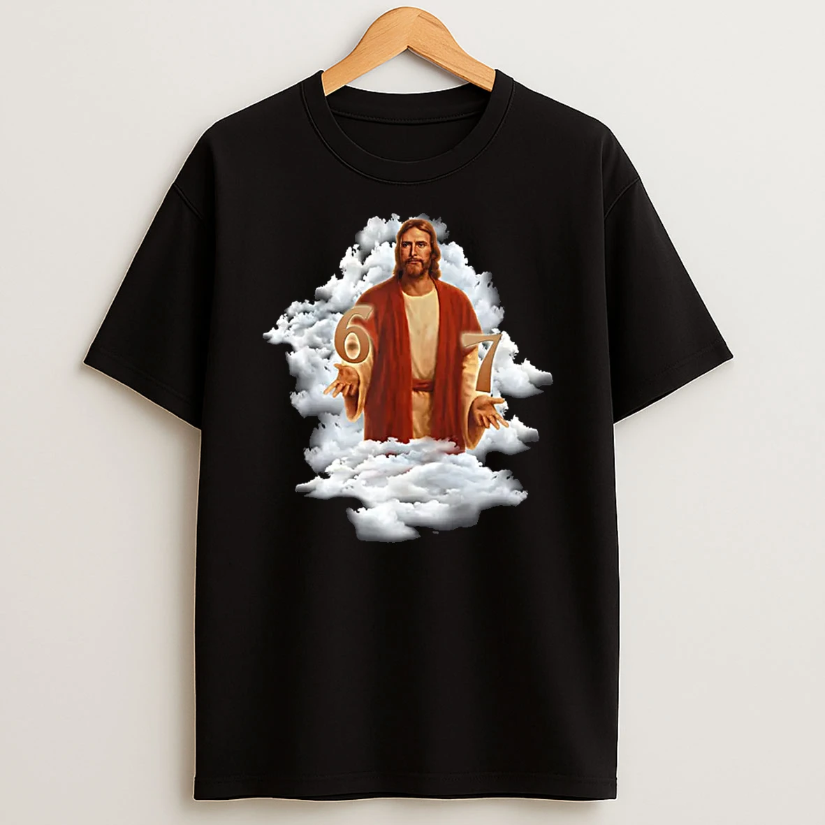 Jesus Doing 6 7 Meme Christ Six Seven Painting Vbs Shirts