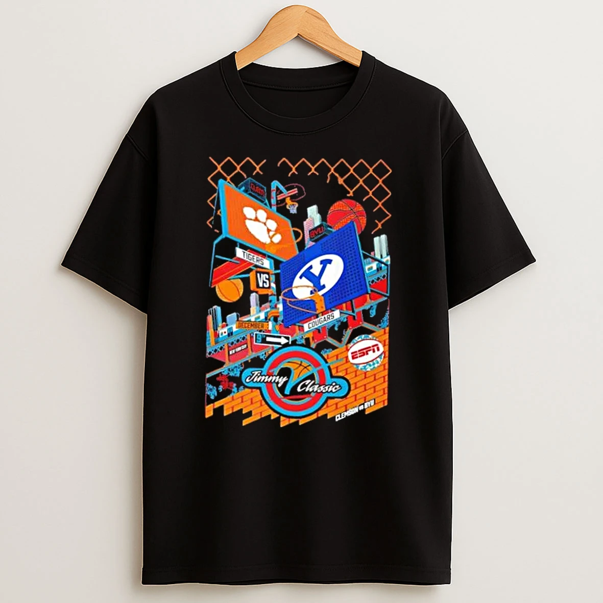 Jimmy Classic Clemson Tigers Vs Byu Cougars Huskies 9th December Shirts