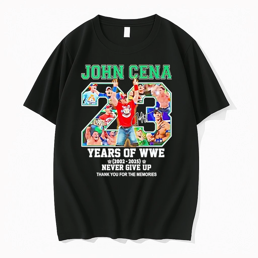 John Cena 23 Years Of Wwe 2002 2025 Thank You Never Give Up Shirts